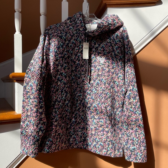 Gola X Anthropologie NWT generous S/M Hoodie Sweatshirt Floral Design, pockets - Picture 3 of 15